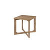 Sewy 3pc Coffee Table & End Table Set | Square Top | Crisscross Base | Brown