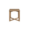 Sewy 3pc Coffee Table & End Table Set | Square Top | Crisscross Base | Brown