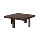 Pax 5pc Coffee Table w 4 Storage Ottoman | Gray Polyester Seat | Brown Wood