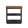 Dany 3pc Coffee Table & End Table | Lower Shelf | Brown Top & Black Base