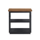 Dany 3pc Coffee Table & End Table | Lower Shelf | Brown Top & Black Base