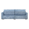 Fina Loveseat w Pop Up Sleeper | Storage Chaise | Foam Fill Blue Polyester