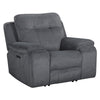 Ted Power Recliner Chair | USB & Cupholders | Cloud Gray Polyester