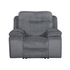 Ted Power Recliner Chair | USB & Cupholders | Cloud Gray Polyester
