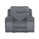 Ted Power Recliner Chair | USB & Cupholders | Cloud Gray Polyester