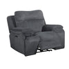 Ted Power Recliner Chair | USB & Cupholders | Cloud Gray Polyester