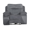 Ted Power Recliner Chair | USB & Cupholders | Cloud Gray Polyester