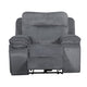Ted Power Recliner Chair | USB & Cupholders | Cloud Gray Polyester