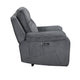 Ted Power Recliner Chair | USB & Cupholders | Cloud Gray Polyester