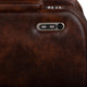 Choi Power Recliner Sofa | Storage Arms | Drop Down Table | Brown Faux Leather