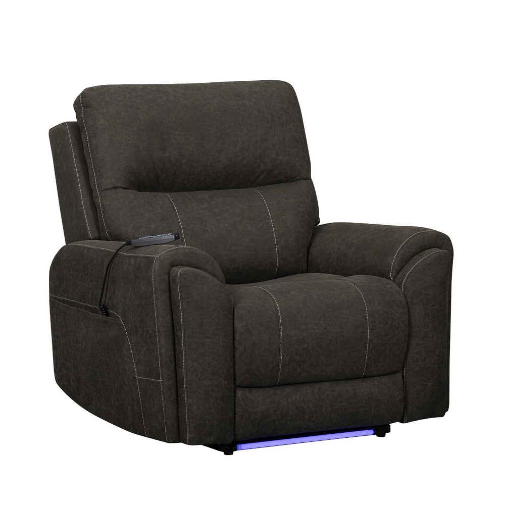 Gova Auto Glider Power Recliner Chair | Zero Gravity | Sable Brown Polyester