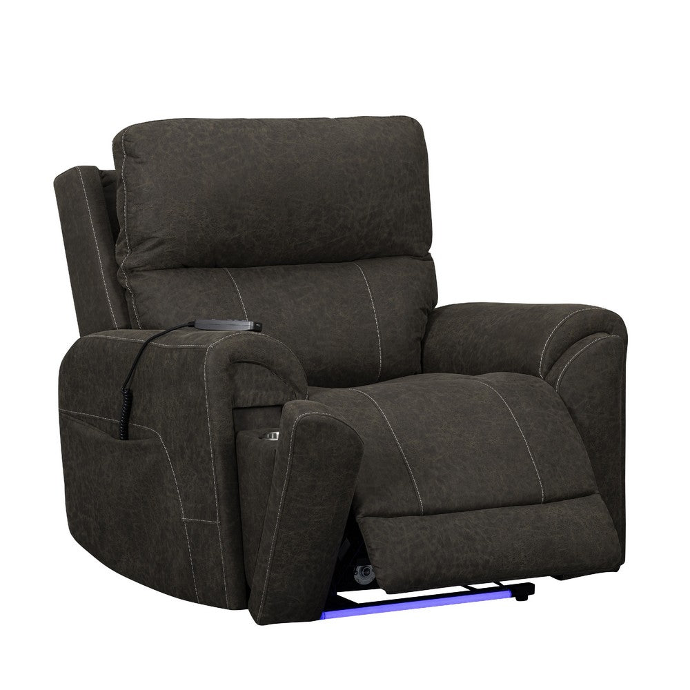 Gova Auto Glider Power Recliner Chair | Zero Gravity | Sable Brown Polyester