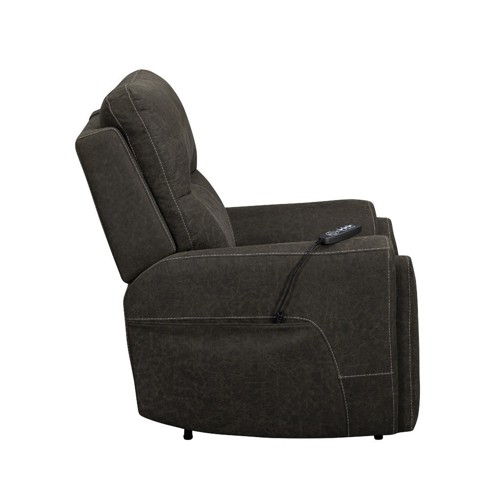 Gova Auto Glider Power Recliner Chair | Zero Gravity | Sable Brown Polyester
