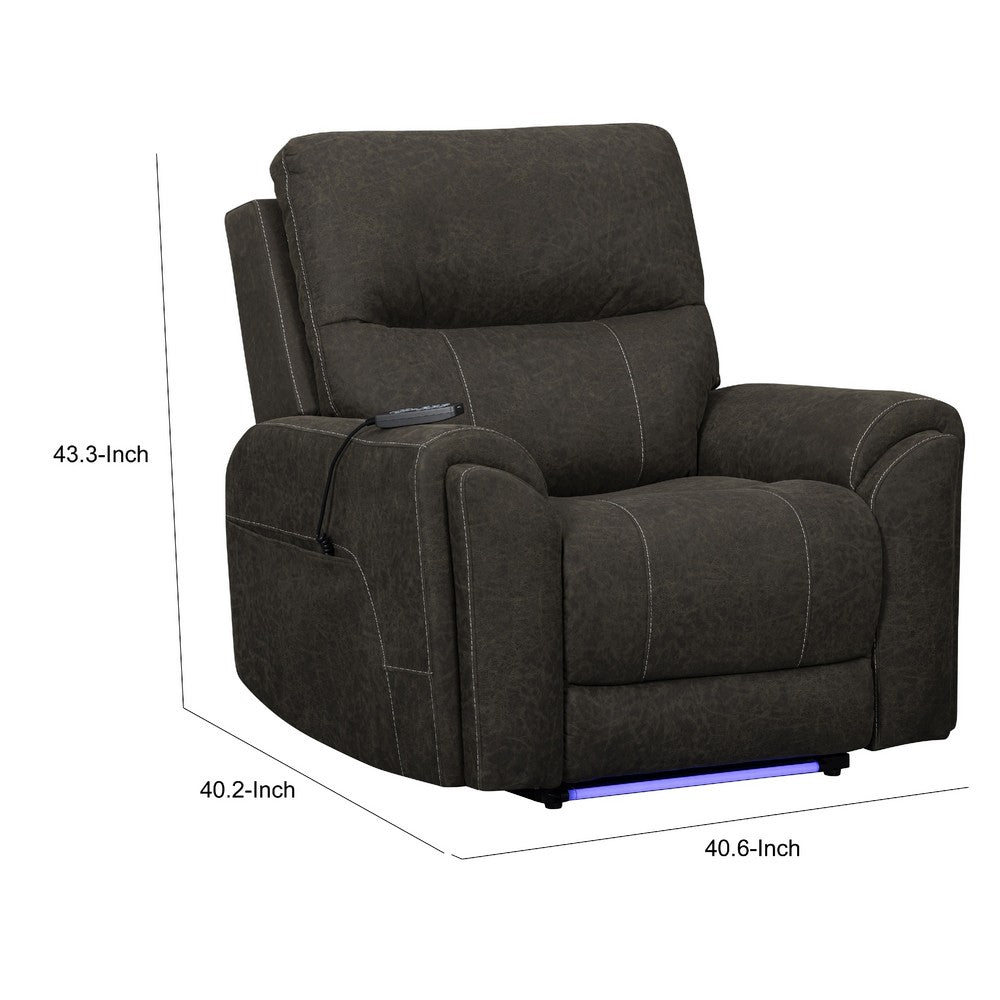 Gova Auto Glider Power Recliner Chair | Zero Gravity | Sable Brown Polyester