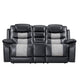 Asher Lovseat w Dual Manual Recliners | Console | Cupholders | Black & Gray