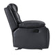 Asher Sofa | Dual Manual Recliners | Drop Down Tray | Cupholders | Black Gray