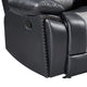 Asher Sofa | Dual Manual Recliners | Drop Down Tray | Cupholders | Black Gray