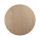 Emi 7Pc Round Dining Table Set | Oak Brown Pedestal Base | Gray Linen