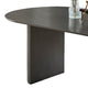 Beny 7pc Oval Dining Table Set | Fluted Pedestal Base | Wood | Gray Fabric