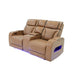 Jasi Power Recliner Loveseat | Bluetooth | USB Ports | Brown Faux-Leather