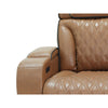 Jasi Power Recliner Loveseat | Bluetooth | USB Ports | Brown Faux-Leather