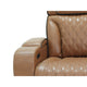Jasi Power Recliner Loveseat | Bluetooth | USB Ports | Brown Faux-Leather