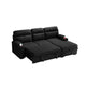 Zen Sleeper Sectional with Storage and Pull-Out Bed | Black Microfiber