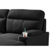 Zen Sleeper Sectional with Storage and Pull-Out Bed | Black Microfiber