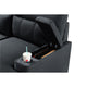 Zen Sleeper Sectional with Storage and Pull-Out Bed | Black Microfiber