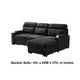 Zen Sleeper Sectional with Storage and Pull-Out Bed | Black Microfiber