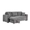 Sery Sleeper Sectional | Storage Chaise | 2 Accent Pillows | Gray Boucle