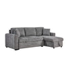 Sery Sleeper Sectional | Storage Chaise | 2 Accent Pillows | Gray Boucle