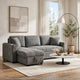 Sery Sleeper Sectional | Storage Chaise | 2 Accent Pillows | Gray Boucle