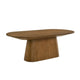 Andy Oval 7pc Dining Set with Curved Gray Fabric Chairs Set | Walnut Wood