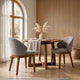 Andy Barrel-Back Dining Chairs with Walnut Legs | Set of 2 | Gray Fabric