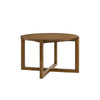 Andy 5pc Dining Table Set | Cross-Sled Base | Gray Fabric Chairs | Brown Wood