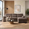 Geni Sleeper Sectional with Storage Chaise | USB Ports | Brown Chenille