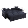 Oli Convertible Sleeper Loveseat | USB | 4 Throw Pillows | Gray Woven Fabric