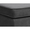 Kyna Sectional Sofa with Storage Ottoman | Throw Pillows | Gray Fabric