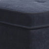 Kyna Sectional Sofa with Storage Ottoman | Throw Pillows | Black Fabric