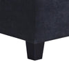 Kyna Sectional Sofa with Storage Ottoman | Throw Pillows | Black Fabric