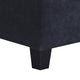 Kyna Sectional Sofa with Storage Ottoman | Throw Pillows | Black Fabric