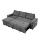 Oby Sleeper Sectional with Storage Chaise and USB Ports | Gray Fabric