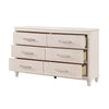 Monie Wide Dresser | 6 Drawers | Chrome Bar Handles | White Wood