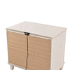 Monie Nightstand with 2 Drawers | USB-A and USB-C Ports | White Wood