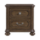 Bucky Nightstand with 2 Dovetail Drawers | Molding Details | Brown Wood