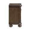 Bucky Nightstand with 2 Dovetail Drawers | Molding Details | Brown Wood