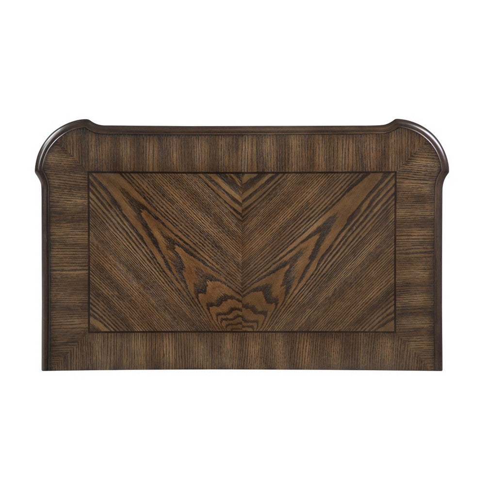 Bucky Nightstand with 2 Dovetail Drawers | Molding Details | Brown Wood