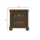 Bucky Nightstand with 2 Dovetail Drawers | Molding Details | Brown Wood