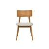 Zoya Dining Side Chair with Wooden Frame | Set of 2 | Beige Fabric